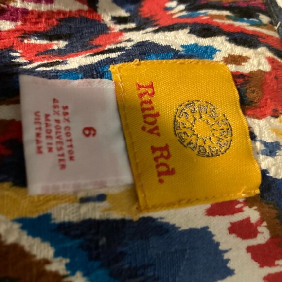 Ruby Rd Colorful Paisley Button Front Jacket - Picture 5 of 5